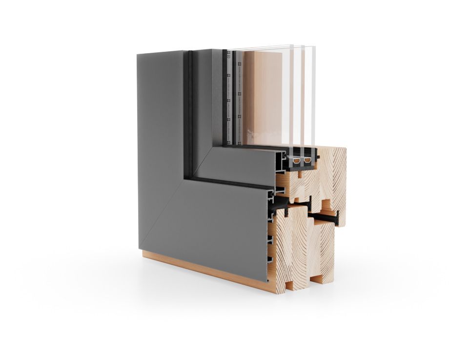 [ALURON] ALU NATURO 80 (WOOD - ALU - GEMINI QUADRAT)